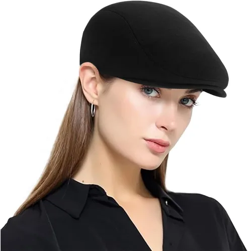 Vista 3 de DIYDECAL Paquete de 2 gorras planas para hombre Ivy Gatsby Newsboy