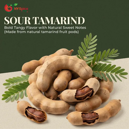 Vista 7 de NY SPICE SHOP Vainas de Tamarindo Agrio - Fruta de Tamarindos de Tailandia - Tamarindo Entero Seco Fresco - Bocadillo Saludable - Frutas Herbales