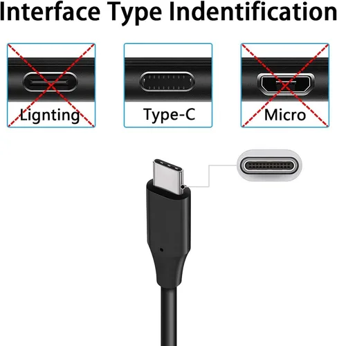 Vista 4 de PD - Cable de carga rápida de 10 pies de largo, cable USB-C de alimentación (tipo C a tipo C), sincronización compatible con Samsung Galaxy S21 S22