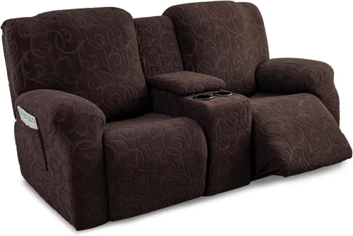 Vista 32 de Funda para Sillón Reclinable de 4 Piezas Elástica, Funda Deslizable de Sofá, Cubierta de Sofá para Sofá Reclinable de 1 Asiento, Protector