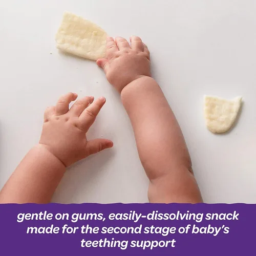 Vista 6 de Happy Baby Organics - Bocadillos para bebés, obleas suaves para la dentición, sin gluten y veganas, arándanos y zanahoria morada, 12
