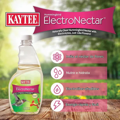 Vista 3 de Kaytee Hummingbird ElectroNectar - Alimento para aves silvestres, concentrado de 16 onzas, paquete de 2 unidades, hace 128 onzas de ElectroNectar