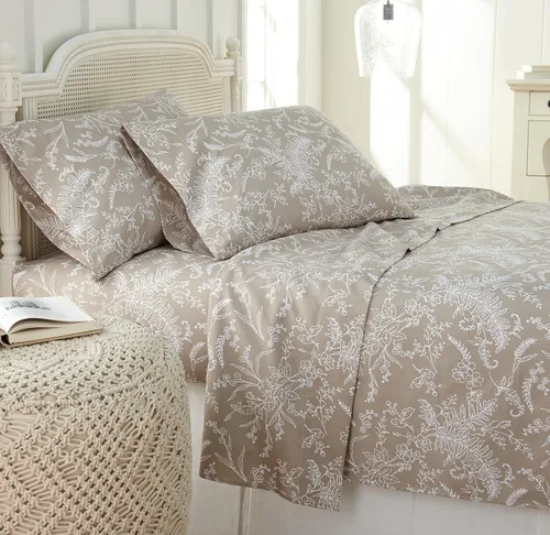 Vista 104 de Southshore Fine Living, Inc. Colección Winter Brush, juego de sábanas de 3 piezas para cama individual, sábana bajera con bolsillo profundo de 14