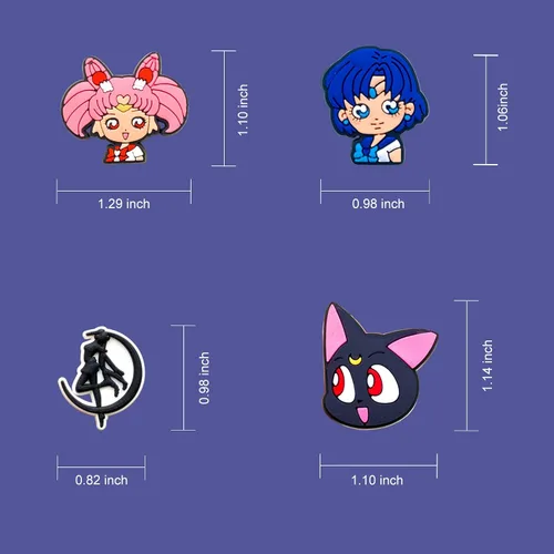 Vista 3 de Shiomay 25, 36 dijes de decoración de zapatos para niñas para niños y adolescentes, dijes de anime para zuecos sandalias, pulseras, decoración