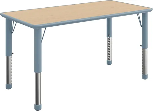 Vista 12 de Flash Furniture Mesa de actividades de plástico para niños, 47.25 x 23.6 Azul