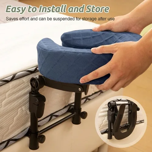 Vista 5 de Reposacabezas de masaje para cama, cuna ajustable para masaje facial en casa, kit de mesa de masaje portátil para colchón de dormir, almohada boca