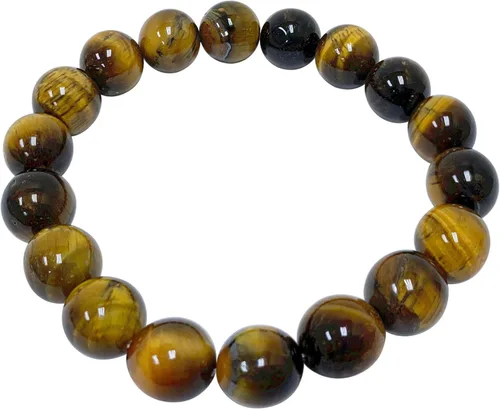 Vista 336 de Gem Avenue Handmade Round Bead Stretch Bracelet Unisex Natural Stone Beaded Jewelry for Men & Women, Elastic Wristband for Daily Wear