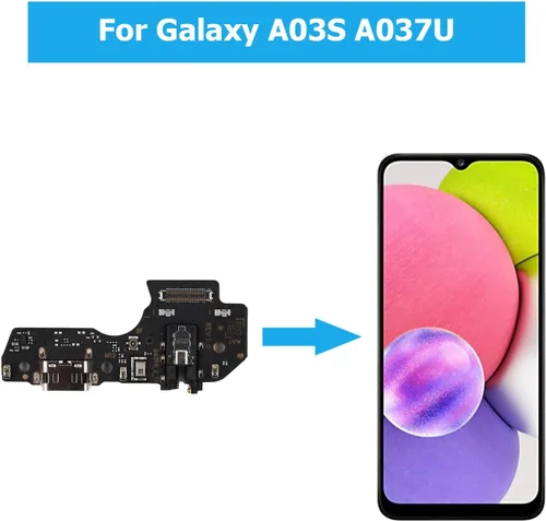 Vista 3 de [Nuevo] Duotipa - Conector de carga USB para Samsung Galaxy A03S, puerto de carga USB, cable flexible de repuesto para SM-A037 SM-A037U cargador