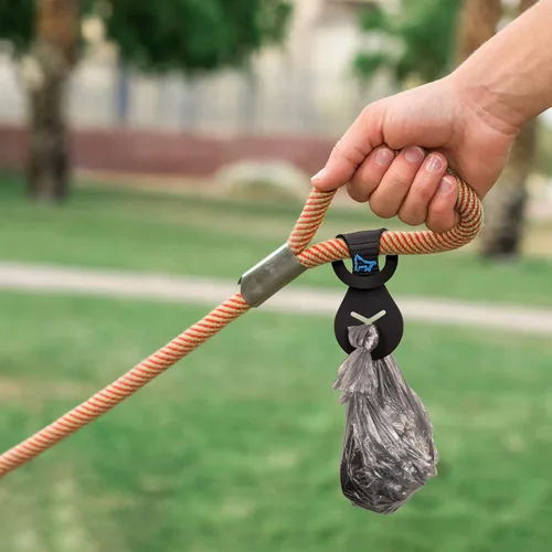 Vista 5 de Soporte para bolsa de excrementos de perro para correa, bolsa de desechos, dispensador de bolsas de excrementos de perro, para caminar, correr