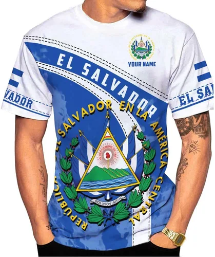 Vista 8 de Ligthuy - Camisa de El Salvador con nombre personalizado 3D, camiseta con la bandera de El Salvador para hombres y mujeres, camisetas unisex S-5XL