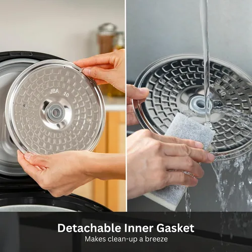 Vista 8 de TIGER JAX-T10U-K - Olla Arrocera y Calentador Micom de 5.5 Tazas (Sin Cocinar) con Tecnología de Bandeja de Cocción al Vapor de Alimentos Tacook
