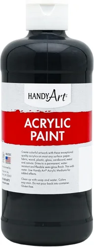 Vista 61 de Handy Art Pintura acrílica, juego de 12 colores, botellas de 16 onzas, acrílico líquido para estudiantes semibrillante, consistencia de flujo