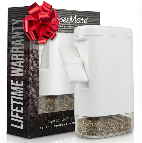 Vista 11 de Molinillo de pimienta tradicional PepperMate - Manual, molinillo de sal y pimienta de alta eficiencia - Molinillo de pimienta ajustable y de alta