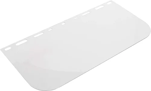 Vista 2 de Protector facial de repuesto, 8 x 15.5 x .040, policarbonato transparente, modelo 15151