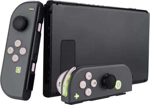 Vista 8 de eXtremeRate 7 Colors 9 Modes NS Joycon DFS LED Kit Multi-Colors Luminated Cherry Blossoms Pink Classical Symbols ABXY Trigger Face Buttons for