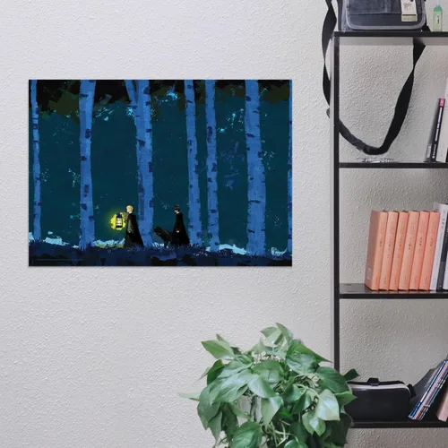 Vista 4 de MIGHTYPRINT Harry Potter Bosque Oscuro Harry Malfoy - Arte de pared (24 x 17 pulgadas)