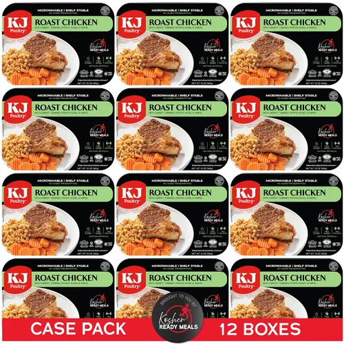 Vista 9 de KJ Poultry Comidas preparadas kosher – Bone In Chicken & Kugel, MRE - Comidas de carne listas para comer, comida shabbos, halal, (1 unidad)