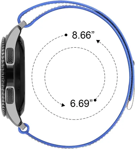 Vista 5 de MroTech Trail Loop de 0.866 pulgadas compatible con Samsung Galaxy Watch 3 1.772 in/Galaxy Watch 1.811 in/Gear S3 Frontier Band ajustable Pull Tab