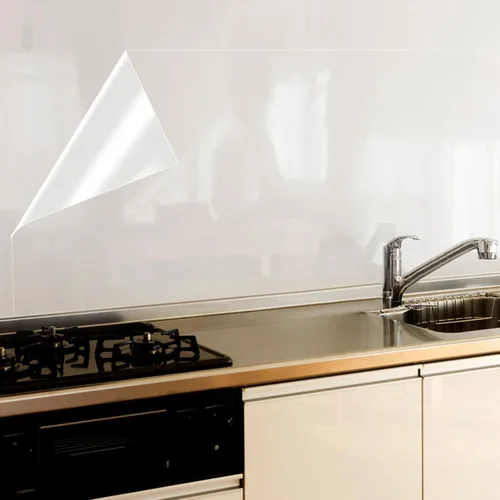 Vista 10 de COSNIGHT - Adhesivo impermeable a prueba de aceite para cocina, película de vinilo autoadhesiva, resistente a altas temperaturas, papel extraíble