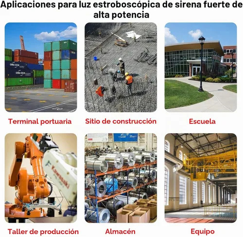 Vista 7 de Sirena de alarma IP66 impermeable al aire libre 130dB cuerno 45W Sirenas de seguridad para puertos, muelles, fábricas, escuelas, hogares AC