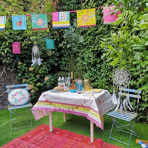 Vista 6 de Talking Tables Boho-CNAPKIN Frida Kahlo Servilletas Paquete de 20, papel, rosa