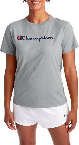 Vista 4 de Champion Women's T-Shirt, Classic Tee, Comfortable T-Shirt for Women, Script (Reg. or Plus)