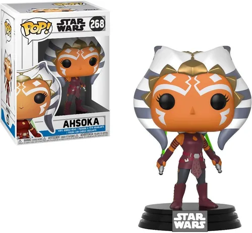 Vista 2 de POP Star Wars: Clone Wars - Figura de vinilo Funko de Ahsoka Tano con sables de luz (paquete con funda protectora de caja compatible)