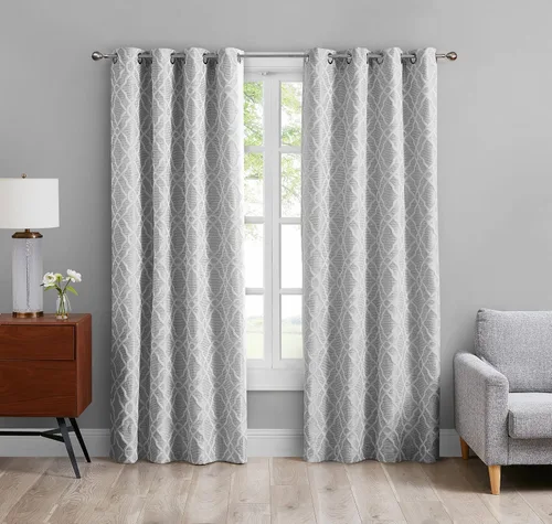 Vista 3 de SARO LIFESTYLE Cortinas opacas con estampado moderno (juego de 2), champán, 52 x 108 pulgadas (C122.CH52108)