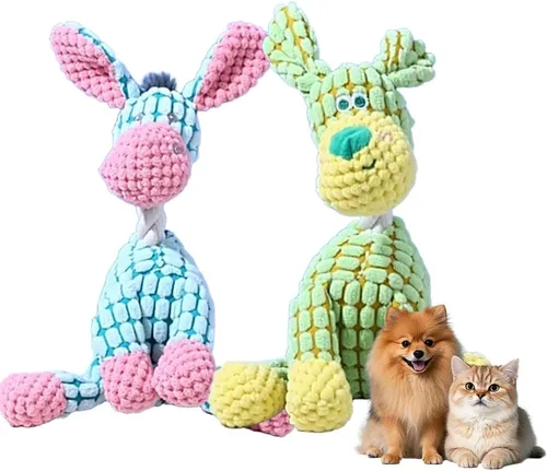 Vista 12 de KAMOJI 2026 Nuevos Juguetes para Perros, Bola de Perro Chirriante Recargable con Sonido Hablante, Juguetes de Felpa Indestructibles para Perros