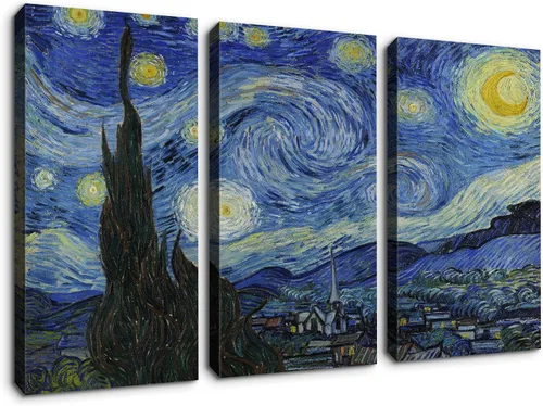 Vista 38 de Denozer - Lienzo decorativo para pared de 3 piezas - La reproducción de pintura al óleo de Ukiyoe Giclée, impresiones en lienzo estiradas