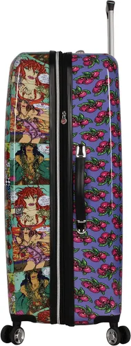Vista 4 de Betsey Johnson Maleta rígida de equipaje de 3 piezas con ruedas giratorias (20 pulgadas, 26 pulgadas, 30 pulgadas) (talla única, puntal flamenco)..