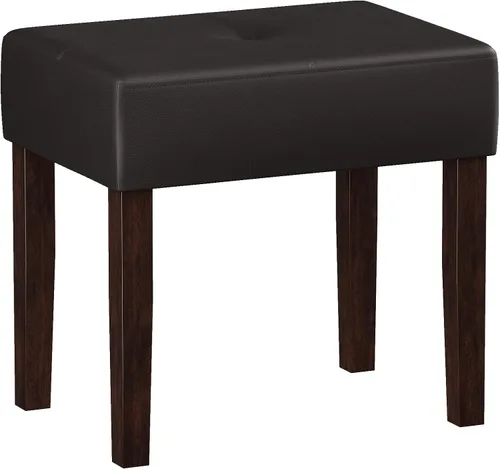 Vista 11 de EOSVALO Taburete de tocador de cuero, banco otomano rectangular de 18.7 pulgadas de ancho para sala de maquillaje, silla de tocador con patas