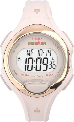 Vista 6 de Timex Reloj Ironman Triatlón E30 de 34mm para mujer Negro/Digital/Negro/Tono Plateado