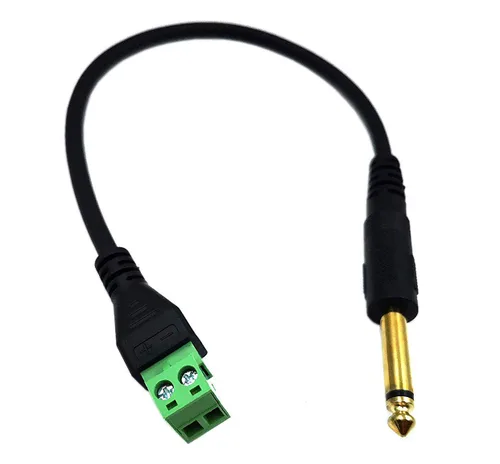 Vista 5 de Chapado en oro de 0.250 in 1/4 "estéreo TRS Audio Jack macho a 3 pines tornillo terminal hembra micrófono Balun convertidor sin soldadura Cable TRS