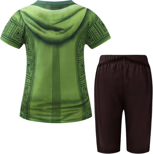 Vista 2 de AmzBarley Boys Bruno Costume Outfits Magic Family Cosplay Fancy Dress Up Kids Role Play Clothes Top and Shorts Set