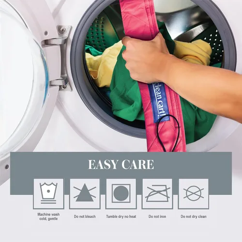 Vista 4 de Clean Cart Funda segura para mango de carrito de compras, colores brillantes, paquete de 3