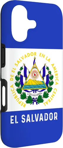 Vista 3 de El Salvador Carcasa de Teléfono Celulares Con Bandera Y Mapa - Carcasa para iPhone 17