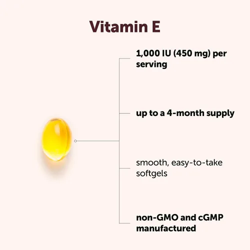 Vista 3 de Cápsulas blandas de vitamina E, 1200 IU, 240 unidades, promueve la piel, antioxidante e inmune, píldoras líquidas de aceite de vitamina E premium