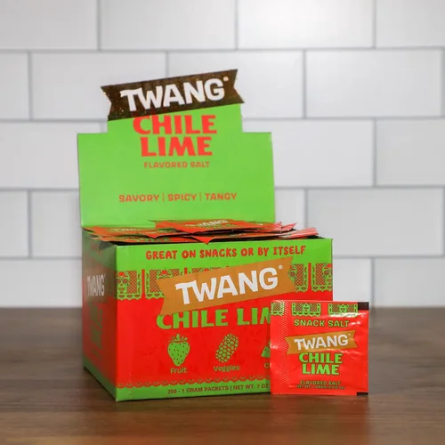 Vista 5 de Twang erz Snack Topping, Chile Lime, paquetes de 0.04 oz (paquete de 200)