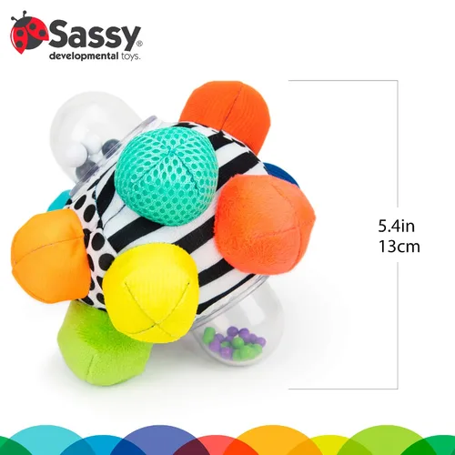 Vista 5 de Sassy Developmental Bumpy Ball, Azul