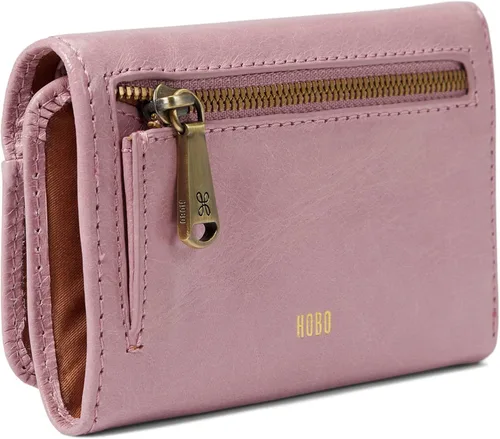 Vista 2 de HOBO Jill - Cartera triple para mujer, cierre de solapa a presión y forro de poliéster estampado, cartera compacta y práctica