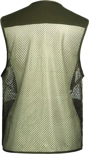 Vista 2 de Flygo Chaleco de malla de secado rápido para hombre con múltiples bolsillos