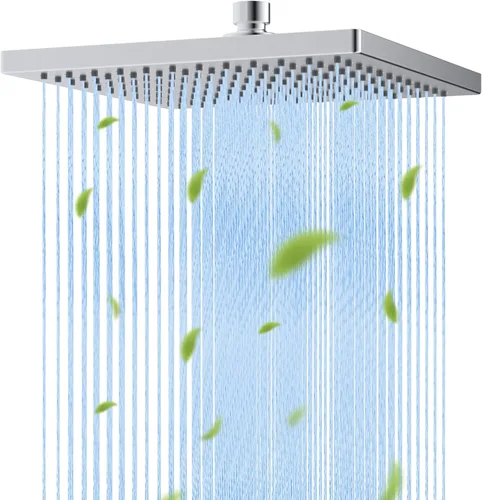 Vista 26 de Hibbent Cabezal de ducha filtrado de metal, cabezal de ducha de lluvia de alta presión de 6 pulgadas, filtro de ducha de 20 etapas para suavizador