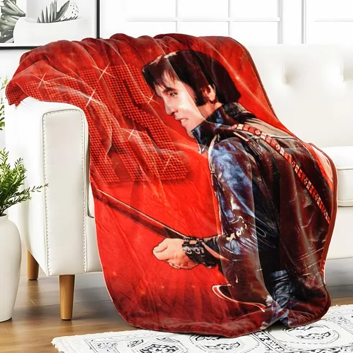 Vista 2 de Elvis Presley 1968 Comeback Special - Manta de Forro Polar - Forro Polar Coral Súper Suave - 50" x 60" - Comodidad Lujosa y Tamaño Generoso