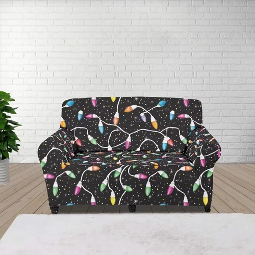 Vista 78 de Boatee Fundas de sofá de 1 pieza con diseño de copo de nieve azul, fundas elásticas para sofá, 1 cojín, protección de muebles, decoración para sala