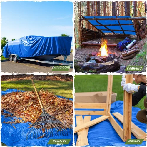 Vista 6 de RUGGED RHINO Lona resistente 100% impermeable para todo tipo de clima, lonas resistentes a la temperatura UV de 5 mil, cubierta multiusos de alta