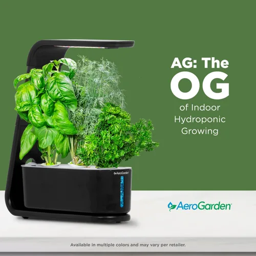 Vista 4 de AeroGarden Sprout - Jardín interior con luz LED de cultivo, color negro