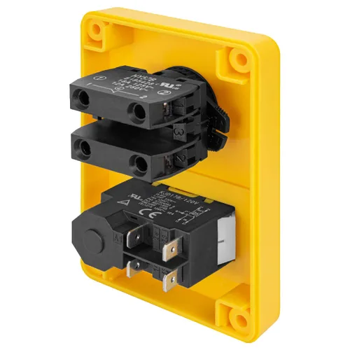 Vista 4 de POWERTEC Interruptor magnético de 120 V, 9 amperios, caja de montaje en superficie EZ, interruptor de botón grande para herramientas eléctricas