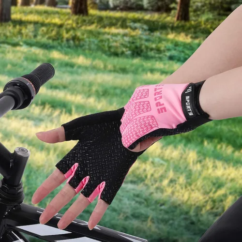 Vista 5 de Accmor Guantes deportivos para niños, guantes de medio dedo, guantes de ciclismo para niños y niñas, guantes de pesca para niños, guantes de pesca