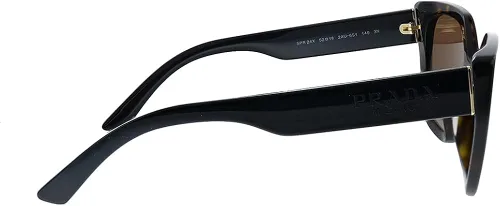 Vista 3 de Prada PR 24XS 2AU6S1 - Lentes de sol rectangulares de plástico Habana con lente degradado marrón